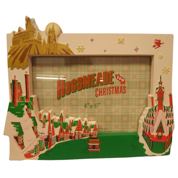 Rare Wizarding World Harry Potter Hogsmeade Christmas Photo Picture Frame New - Picture 1 of 7